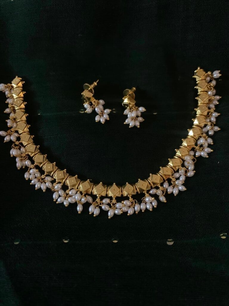 Manjari - Traditional Pearl Necklace Set