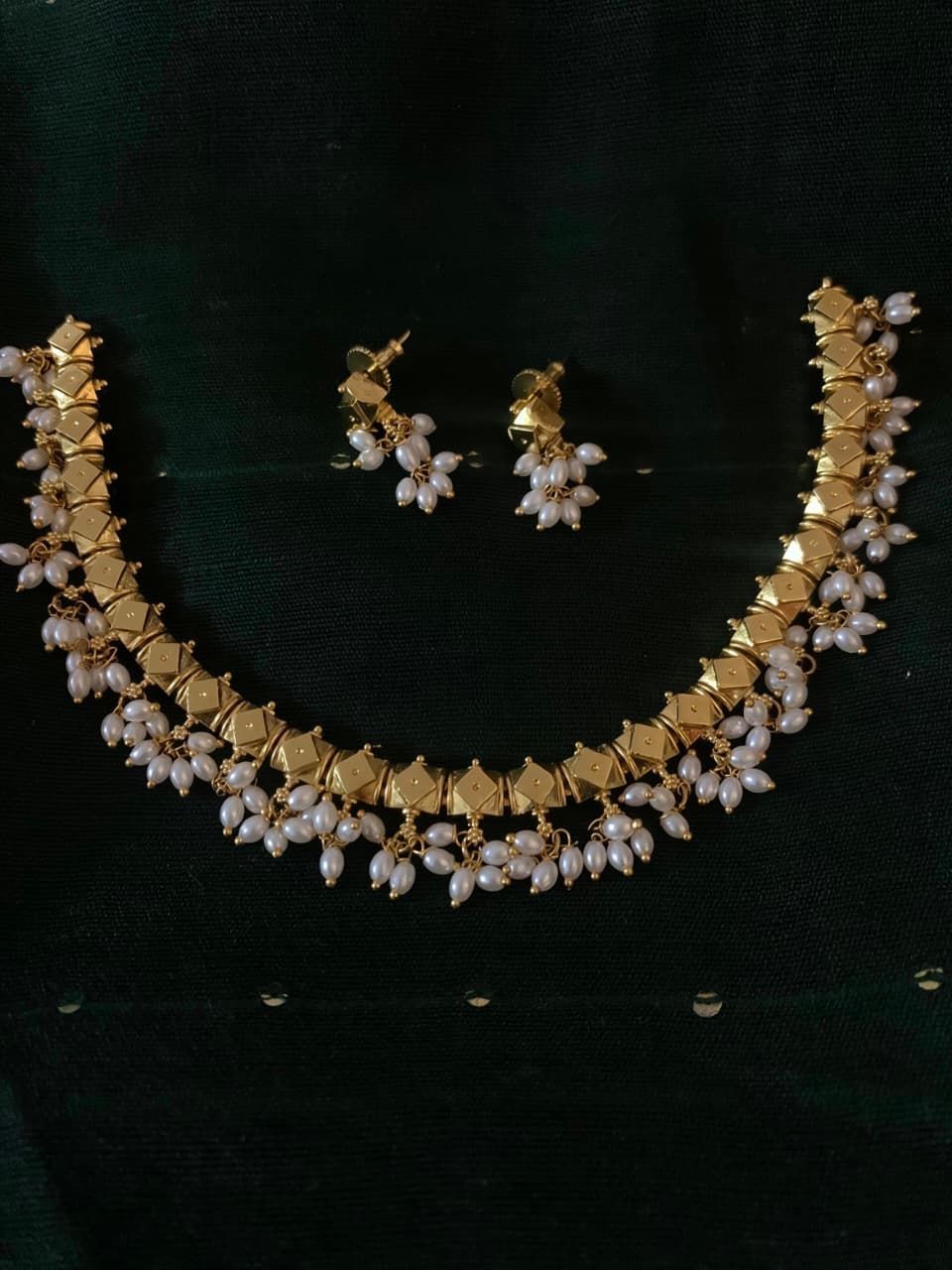 Manjari - Traditional Pearl Necklace Set
