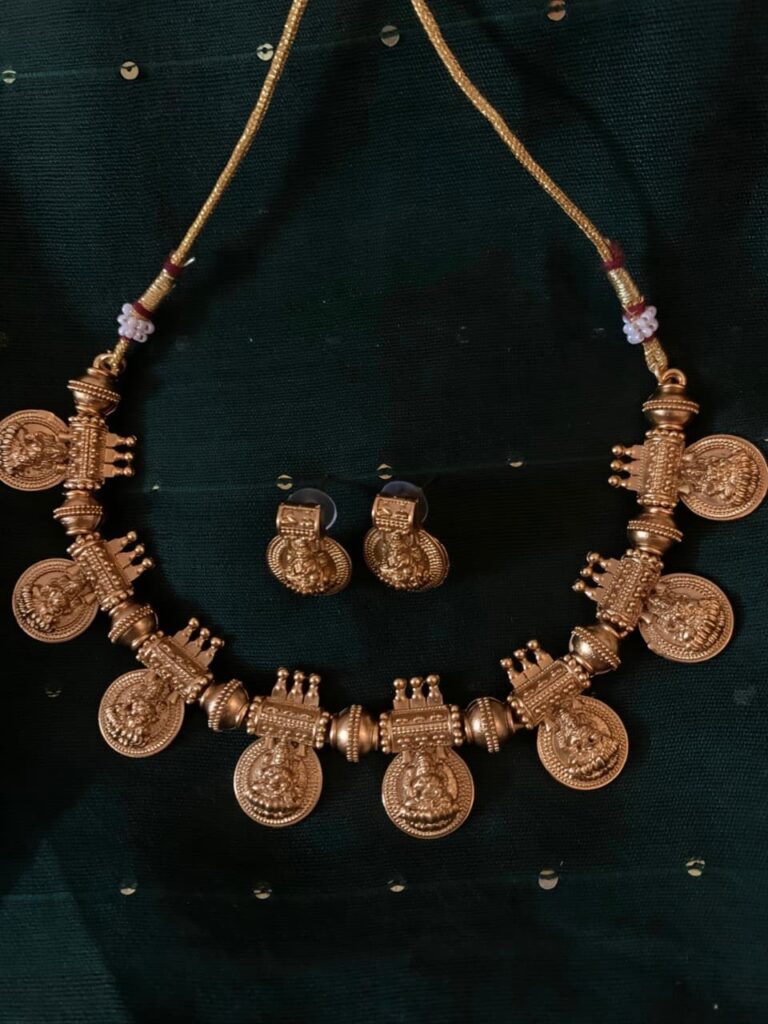 Vaibhavi - Traditional Heavy Coin Necklace Set