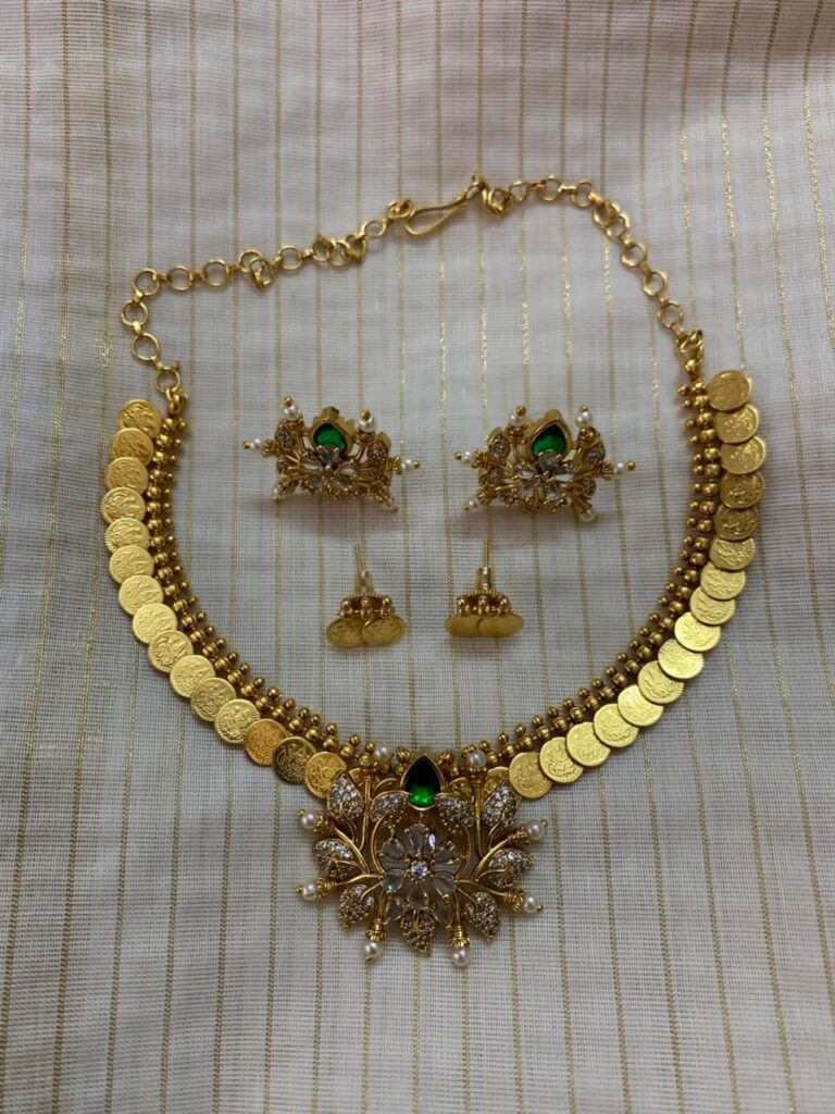 Aninditha - Kaasu Mala Necklace Set