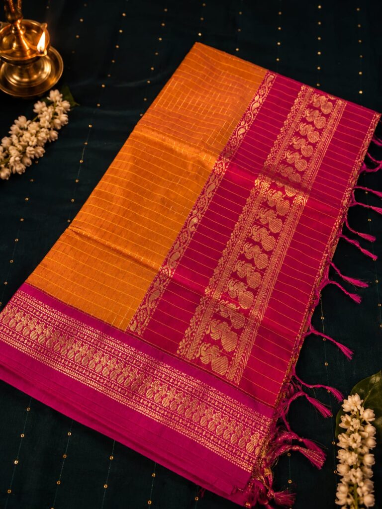 Checked Kalyani Cotton Sarees